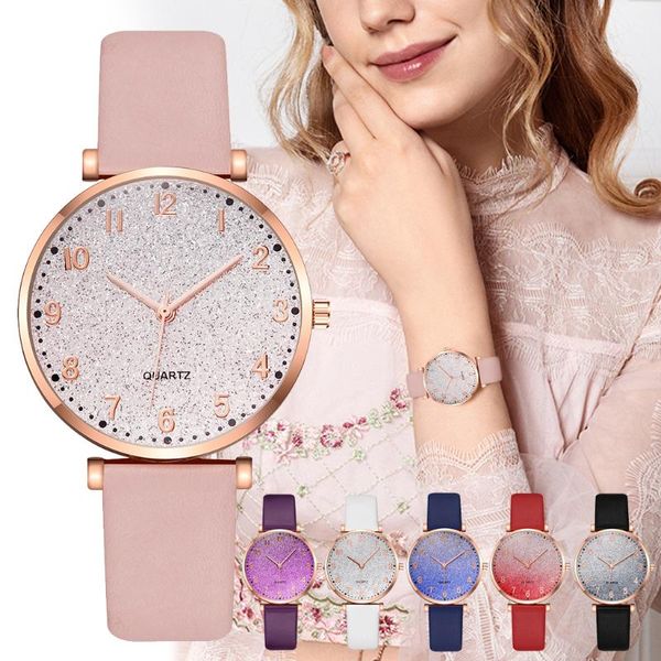 wristwatches women gradient starry sky watch luxury ladies leather quartz arabic numbers wrist watches relogio feminino zegarek damski, Slivery;brown
wristwatches women gradient starry sky watch luxury ladies leather quartz arabic numbers wrist watches relogio feminino zegarek damski, Slivery;brown