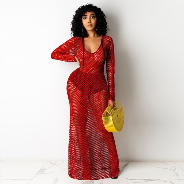 black red blue mesh womens dresses hollow out bohemian summer hooded long sleeve see through vintage ladies beach vestidos, Black;gray
black red blue mesh womens dresses hollow out bohemian summer hooded long sleeve see through vintage ladies beach vestidos, Black;gray