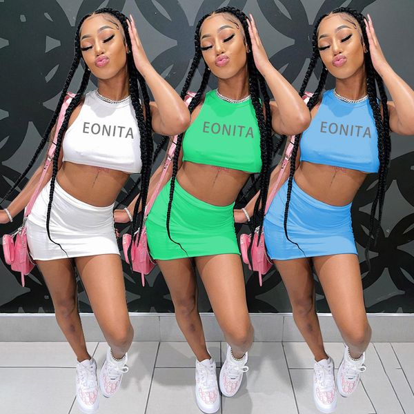 womens letter printing two piece dress fashion trend sleeveless short skirts 2pcs sets designer summer female casual hip skirt suits, White
womens letter printing two piece dress fashion trend sleeveless short skirts 2pcs sets designer summer female casual hip skirt suits, White