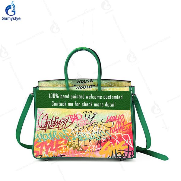 hand painted colorful letters 2021 genuine leather handle bags women messenger bag female shoulder bag luxury classic bags, Black;red
hand painted colorful letters 2021 genuine leather handle bags women messenger bag female shoulder bag luxury classic bags, Black;red