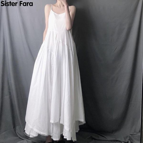 casual dresses sister fara chic asymmetrical women's dress 2021 summer sleeveless loose camisole ankle-length, Black;gray
casual dresses sister fara chic asymmetrical women's dress 2021 summer sleeveless loose camisole ankle-length, Black;gray