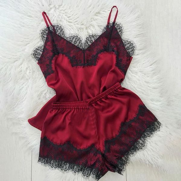 pyjamas women velvet bow sleepwear sleeveless strap nightwear lace trim cami pajama sets summer femme lingerie, Black;red
pyjamas women velvet bow sleepwear sleeveless strap nightwear lace trim cami pajama sets summer femme lingerie, Black;red