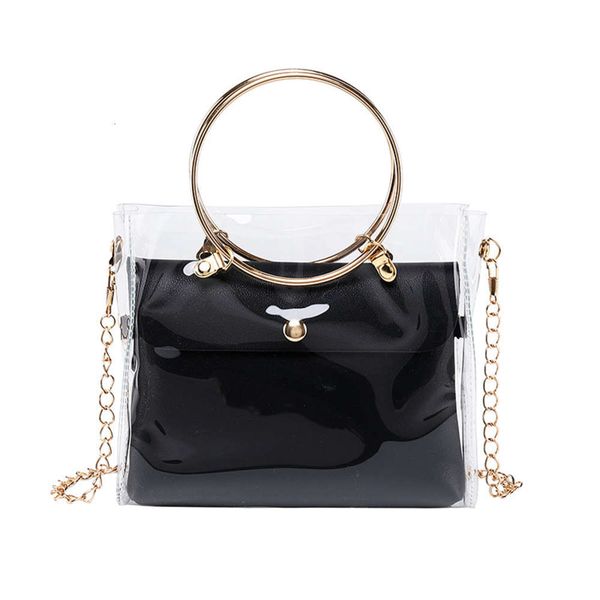 2021 new transparent jelly daughter korean iron ring portable one shoulder messenger bag
2021 new transparent jelly daughter korean iron ring portable one shoulder messenger bag