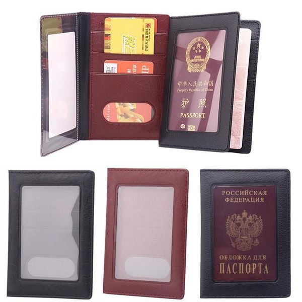 card holders clear id holder case transparent russia business passport cover for travel bags, Brown;gray
card holders clear id holder case transparent russia business passport cover for travel bags, Brown;gray