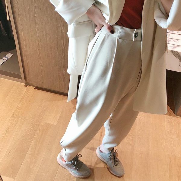 women's pants & capris spring 2021 high waist woman ankle-length casual loose harem solid color trousers women, Black;white
women's pants & capris spring 2021 high waist woman ankle-length casual loose harem solid color trousers women, Black;white