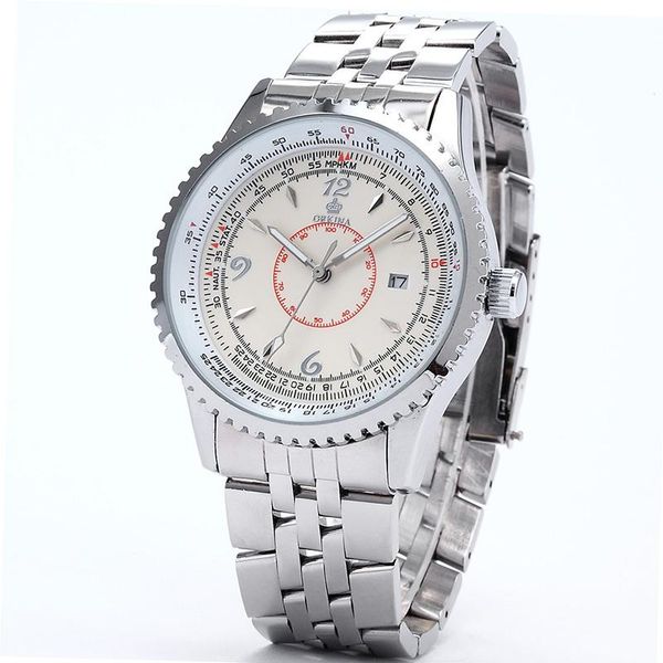 wristwatches mg. orkina japan movement stainless steel strap silver-tone gear case and bracelet date quartz watches relogio masculino, Slivery;brown
wristwatches mg. orkina japan movement stainless steel strap silver-tone gear case and bracelet date quartz watches relogio masculino, Slivery;brown