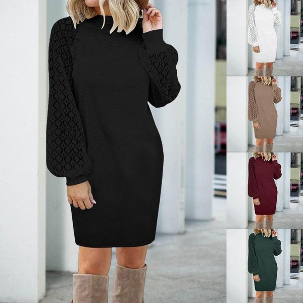 casual dresses women knitted o neck pullover 2021 long sleeve knit dress oversized sweater party club, Black;gray
casual dresses women knitted o neck pullover 2021 long sleeve knit dress oversized sweater party club, Black;gray