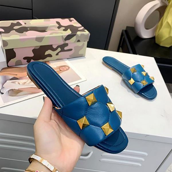 new leather designer women flat slippers fashion oversized golden rivets ladies slides sandals fashion quality, Black
new leather designer women flat slippers fashion oversized golden rivets ladies slides sandals fashion quality, Black