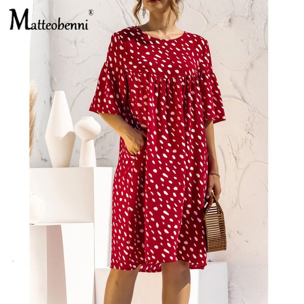 2021 new polka dot women summer boho beach middle casual o neck short sleeve ladies office elegant vestido fmlr, Black;gray
2021 new polka dot women summer boho beach middle casual o neck short sleeve ladies office elegant vestido fmlr, Black;gray