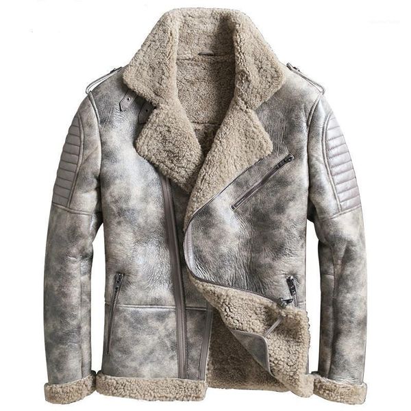 men's leather & faux mens genuine jacket winter real fur sheepskin coat motorcycle shearling men veste cuir homme 2021 wp221a, Black
men's leather & faux mens genuine jacket winter real fur sheepskin coat motorcycle shearling men veste cuir homme 2021 wp221a, Black