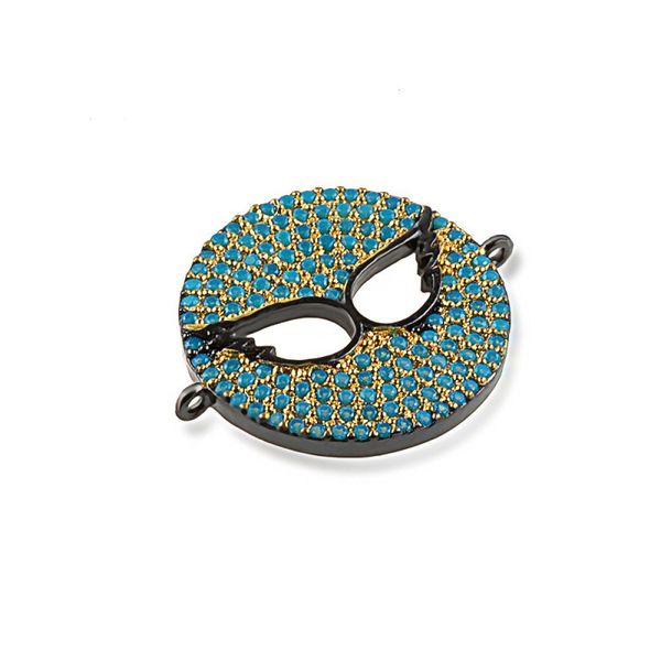 diy jewelry making turquoise cz micro pave mask charm pendant with double hook, Bronze;silver
diy jewelry making turquoise cz micro pave mask charm pendant with double hook, Bronze;silver