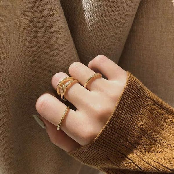 hbp simple personality line knot women's korean combination temperament gold color ring fashion, Silver
hbp simple personality line knot women's korean combination temperament gold color ring fashion, Silver