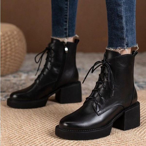 boots black square heels woman ankle lace up pu leather platform waterproof thick heel autumn shoes ladies
boots black square heels woman ankle lace up pu leather platform waterproof thick heel autumn shoes ladies