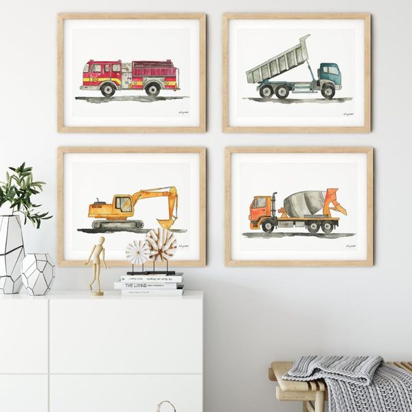 paintings construction vehicle watercolor painting mural dump truck excavator children's room decoration posters no frame canvas
paintings construction vehicle watercolor painting mural dump truck excavator children's room decoration posters no frame canvas