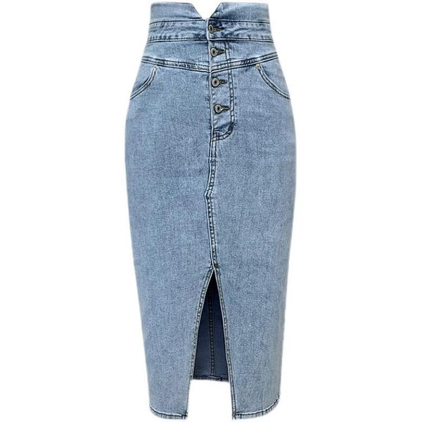 women's split denim skirt high waist distressed pockets jeans skirts stretchy ripped bodycon pencil dress chic streetwear, Black
women's split denim skirt high waist distressed pockets jeans skirts stretchy ripped bodycon pencil dress chic streetwear, Black