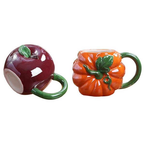 mugs 2x fruit ceramic mug cute coffee with handle children's milk cup shape office cups-apple & pumpkin
mugs 2x fruit ceramic mug cute coffee with handle children's milk cup shape office cups-apple & pumpkin
