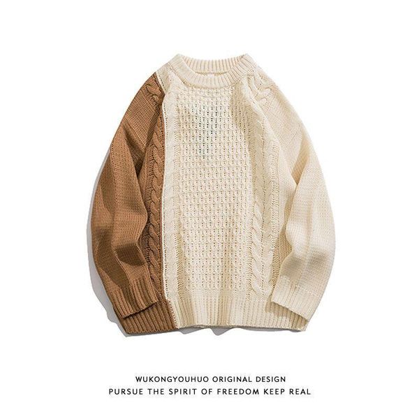 men's sweaters vintage pullover sweater men women hit color twisted o-neck jumper autumn winter trend 2021 streetwear loose outerwear, White;black
men's sweaters vintage pullover sweater men women hit color twisted o-neck jumper autumn winter trend 2021 streetwear loose outerwear, White;black