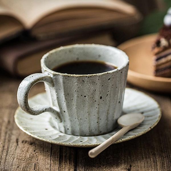 cups & saucers 220ml vintage crude ceramic coffee cup and saucer pottery tea handmade drinkware set
cups & saucers 220ml vintage crude ceramic coffee cup and saucer pottery tea handmade drinkware set