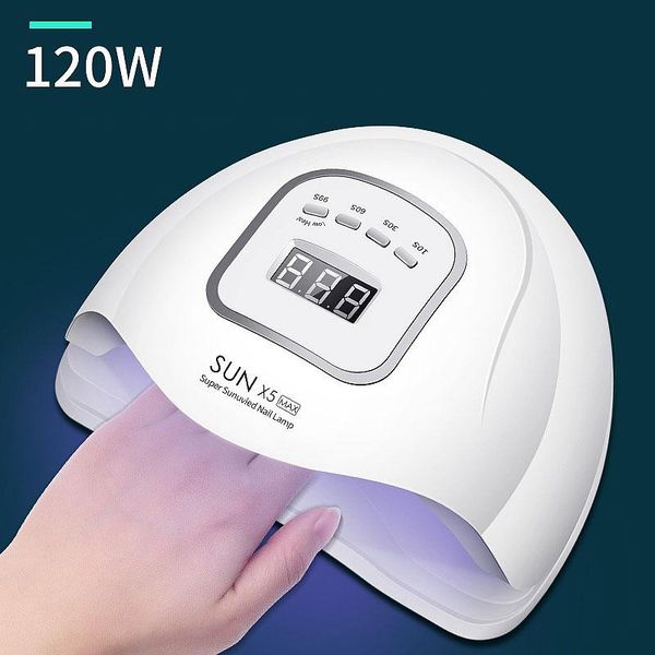 nail dryers sunx5 max 120w led lamp dryer 45 leds uv ice for drying gel polish 10/30/60/99s timer auto sensor manicure tools
nail dryers sunx5 max 120w led lamp dryer 45 leds uv ice for drying gel polish 10/30/60/99s timer auto sensor manicure tools