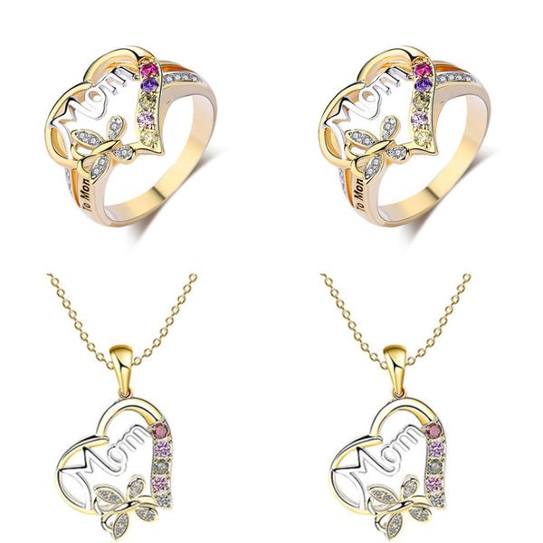 2021 diamond jewelry sets boutique fashion heart shaped mother necklace mother's day gift 1 necklace + 1 ring mom plated ring fashion g, Red;brown
2021 diamond jewelry sets boutique fashion heart shaped mother necklace mother's day gift 1 necklace + 1 ring mom plated ring fashion g, Red;brown