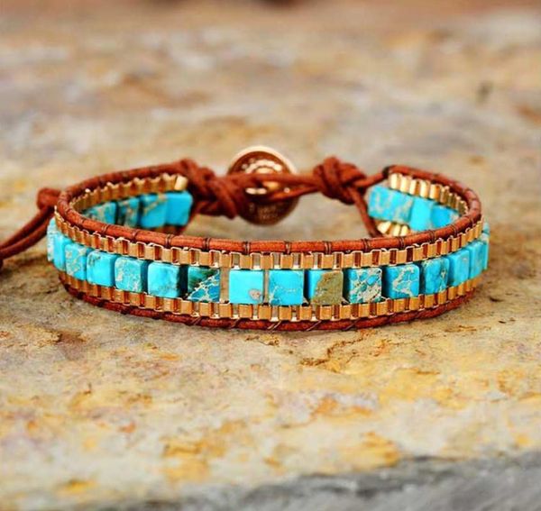 beaded, strands style 4mm square imperial stone chain hand woven bracelet vintage leather ethnic splicing, Black
beaded, strands style 4mm square imperial stone chain hand woven bracelet vintage leather ethnic splicing, Black