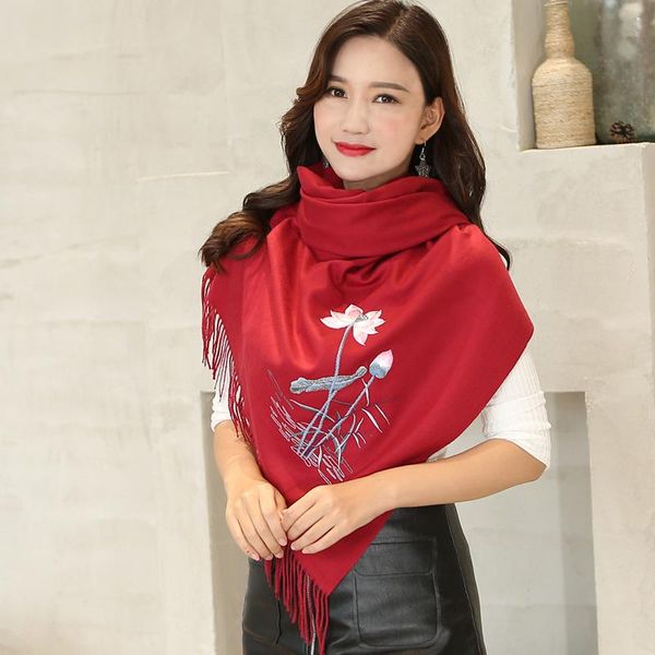 scarves women brand shawls long korea pashmina cashmere shawl scarf with tassel autumn winter water lily embroider, Blue;gray
scarves women brand shawls long korea pashmina cashmere shawl scarf with tassel autumn winter water lily embroider, Blue;gray