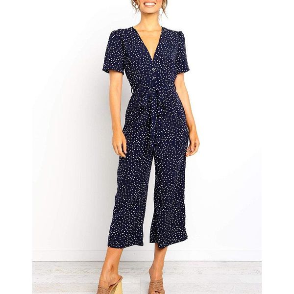 women's jumpsuits & rompers women fashion casual short sleeve jumpsuit v-neck wide leg summer polka dot long, Black;white
women's jumpsuits & rompers women fashion casual short sleeve jumpsuit v-neck wide leg summer polka dot long, Black;white