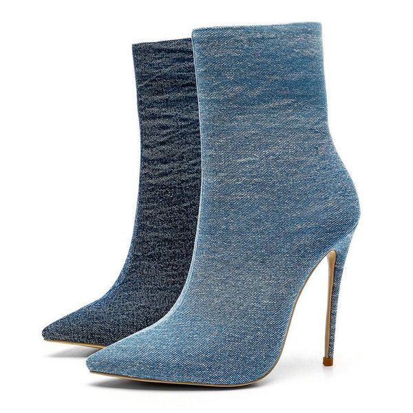boots ladies breathable denim short spring autumn zipper super high heel large size women's shoes fashion winter ankle, Black
boots ladies breathable denim short spring autumn zipper super high heel large size women's shoes fashion winter ankle, Black