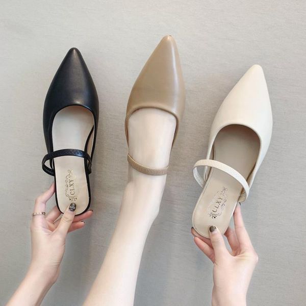 slippers pointed toe pu leather women thick low heels slip on mules shoes woman flipflops one word band fashion slides mujer2021, Black
slippers pointed toe pu leather women thick low heels slip on mules shoes woman flipflops one word band fashion slides mujer2021, Black