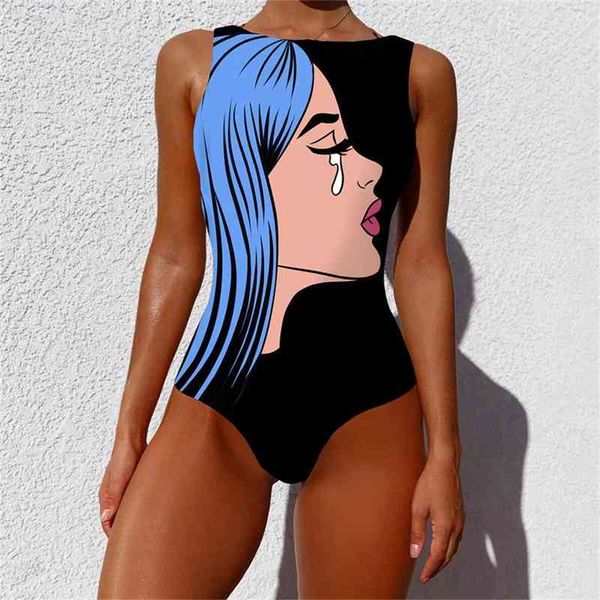 women's swimwear high neck women print swimsuit female cut bathing suit backless brazilian monokini 9l68, White;black
women's swimwear high neck women print swimsuit female cut bathing suit backless brazilian monokini 9l68, White;black