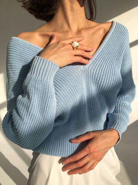 women's sweaters oversized sweater knit autumn and winter style v-neck strapless long-sleeved pullover fashion retro knitted, White;black
women's sweaters oversized sweater knit autumn and winter style v-neck strapless long-sleeved pullover fashion retro knitted, White;black
