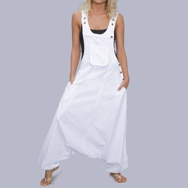 women's jumpsuits & rompers women plus size u neck sleeveless backless side pockets baggy long ladies romper womens overall, Black;white
women's jumpsuits & rompers women plus size u neck sleeveless backless side pockets baggy long ladies romper womens overall, Black;white