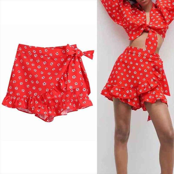za print floral skirt women red mini summer skirt high waist ladies fashion ruffle skort knot wrap short skirts, Black
za print floral skirt women red mini summer skirt high waist ladies fashion ruffle skort knot wrap short skirts, Black