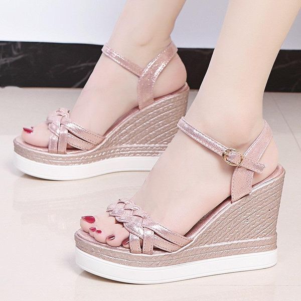 sandals one word buckle fashion casual pure color exquisite slope with elegant ladies summer style large size 33-40, Black
sandals one word buckle fashion casual pure color exquisite slope with elegant ladies summer style large size 33-40, Black