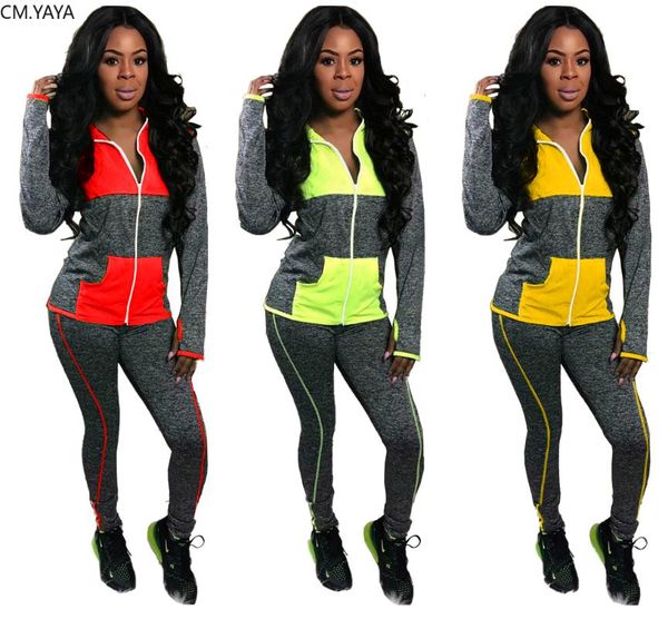 two piece dress gl fall winter color splicing women's set long sleeve hooded jacket pants suit streetwear sporty tracksuit sm9055, White
two piece dress gl fall winter color splicing women's set long sleeve hooded jacket pants suit streetwear sporty tracksuit sm9055, White