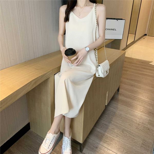 suspender dress chiffon women's 2021 spring and summer v-neck knee length skirt with french style underneath, Black;gray
suspender dress chiffon women's 2021 spring and summer v-neck knee length skirt with french style underneath, Black;gray