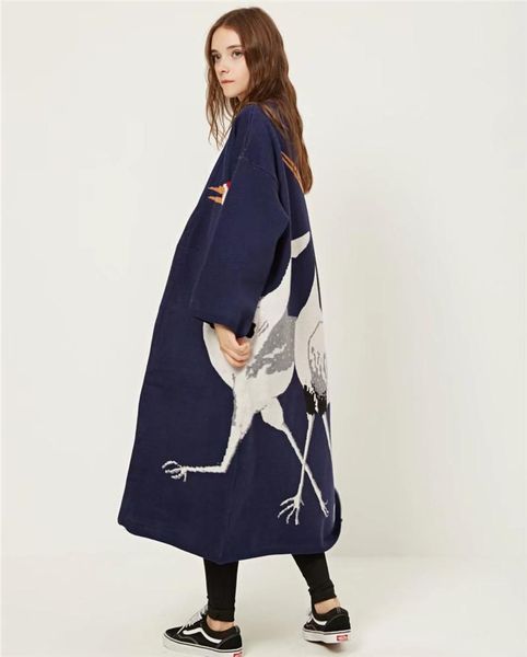 women's trench coats japanese harajuku casual cashmere coat women cartoon cranes pattern open stitch knitting streetwear outwear oversi, Tan;black
women's trench coats japanese harajuku casual cashmere coat women cartoon cranes pattern open stitch knitting streetwear outwear oversi, Tan;black