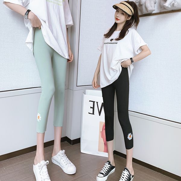 summer new little daisy cropped pants ice silk stretch threaded underwear leggings large size plus fat mm200 jin korean style women. brfs, Black
summer new little daisy cropped pants ice silk stretch threaded underwear leggings large size plus fat mm200 jin korean style women. brfs, Black