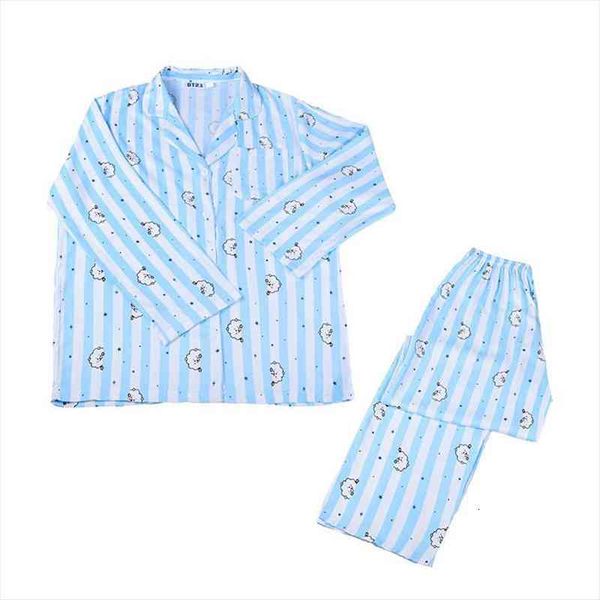 kpop bangtan boys nightwear set womens sleepwears striped cartoon cute pajamas shirts pants kawaii homewear suit female spring summer, Black;red
kpop bangtan boys nightwear set womens sleepwears striped cartoon cute pajamas shirts pants kawaii homewear suit female spring summer, Black;red