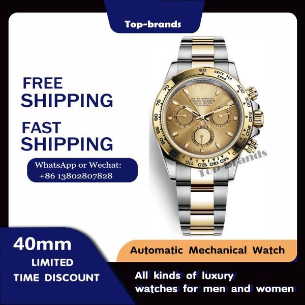 wristwatches oyster perpetual cosmograph yellow gold automatic mechanical luxury men's watch tachymeter sports chronograph, Slivery;brown
wristwatches oyster perpetual cosmograph yellow gold automatic mechanical luxury men's watch tachymeter sports chronograph, Slivery;brown