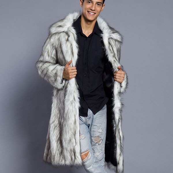 silver fox long large thick fluffy men s fur coat high-quality stand-up collar retro comfortable windproof and warm fashion travel commuter, Black
silver fox long large thick fluffy men s fur coat high-quality stand-up collar retro comfortable windproof and warm fashion travel commuter, Black