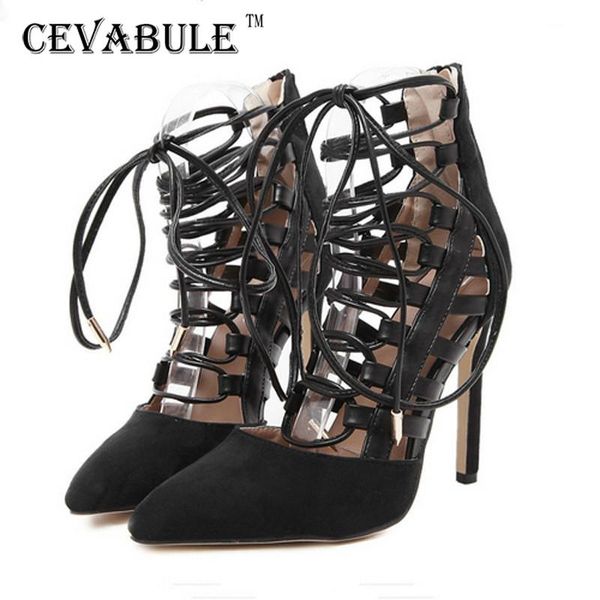 dress shoes cevabule summer suede pointed cross strap women's sandals nightclub hollow fine with large size high-heeled cgb, Black
dress shoes cevabule summer suede pointed cross strap women's sandals nightclub hollow fine with large size high-heeled cgb, Black