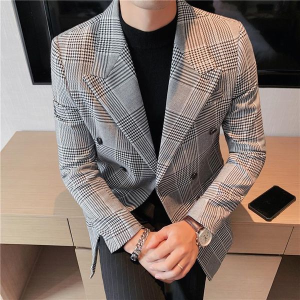 men's suits & blazers 2021 brand clothing men double breasted leisure suit jackets/male slim fit business paid luxury tuxedo plus size, White;black
men's suits & blazers 2021 brand clothing men double breasted leisure suit jackets/male slim fit business paid luxury tuxedo plus size, White;black