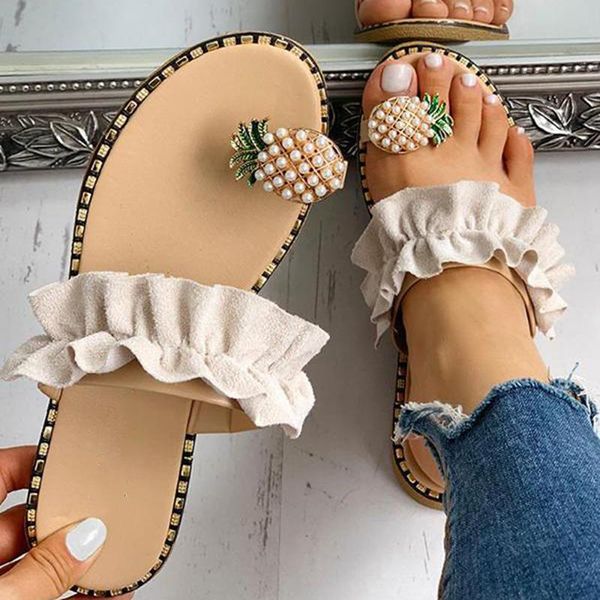 women slipper pineapple pearl flat toe bohemian casual beach sandals ladies shoes platform 2021 designer black slides wholesale
women slipper pineapple pearl flat toe bohemian casual beach sandals ladies shoes platform 2021 designer black slides wholesale