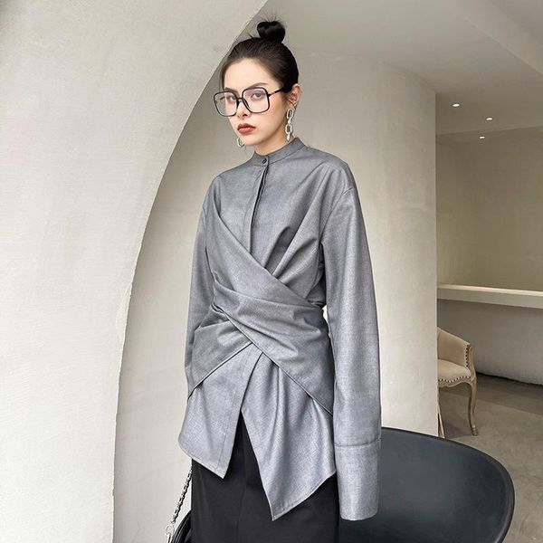 women's jackets cool style shirt design sense personality light mature foreign fashion stand collar long sleeve irregular, Black;brown
women's jackets cool style shirt design sense personality light mature foreign fashion stand collar long sleeve irregular, Black;brown