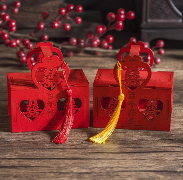 gift wrap 100pcs creative design wood chinese double happiness wedding favor boxes candy box red classical sugar case with tassel
gift wrap 100pcs creative design wood chinese double happiness wedding favor boxes candy box red classical sugar case with tassel