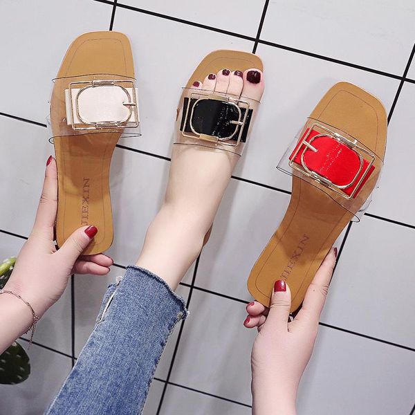slippers women 2021 summer clear slipper transparent slides buckle beach shoes woman flip flops ladies zapatos mujer 7265, Black
slippers women 2021 summer clear slipper transparent slides buckle beach shoes woman flip flops ladies zapatos mujer 7265, Black