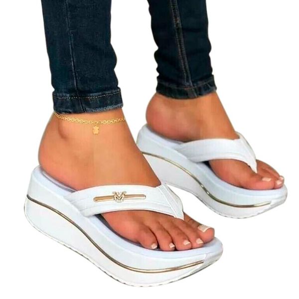 slippers women wedges clip toe platform mixed color female flip flops thick bottom beach slides shoes ladies, Black
slippers women wedges clip toe platform mixed color female flip flops thick bottom beach slides shoes ladies, Black