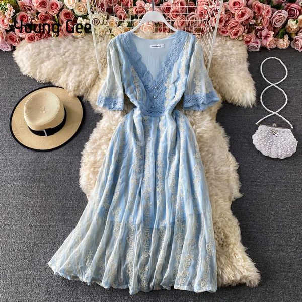 casual dresses young gee summer fashion women lace floral dress short sleeve v-neck flower embroidery midi court slim party vestidos, Black;gray
casual dresses young gee summer fashion women lace floral dress short sleeve v-neck flower embroidery midi court slim party vestidos, Black;gray