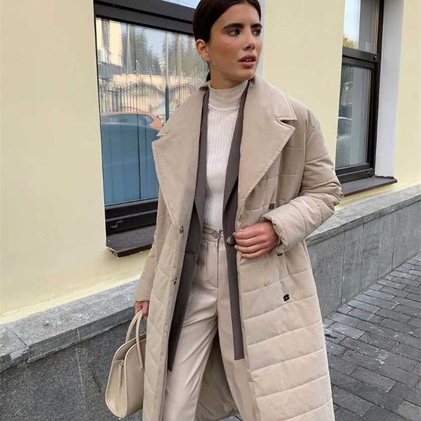 yiyiyouni autumn winter belted long cotton padded jackets women covered buttons casual outerwear thick parkas female snow coat 211018, Black
yiyiyouni autumn winter belted long cotton padded jackets women covered buttons casual outerwear thick parkas female snow coat 211018, Black